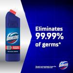 Domestos Original Thick Bleach disinfectant that eliminates 99.99% of bacteria and viruses* unstoppable strength 9x 750 ml