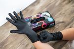 FRAMAR Black Nitrile Gloves Medium – Disposable Gloves Medium, Black Gloves Disposable, Non Latex Gloves, Latex Free Gloves – 100 Pack