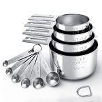 TILUCK Stainless Steel Measuring Cups & Spoons Set, Cups and Spoons,Kitchen Gadgets for Cooking & Baking (10)