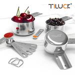 TILUCK Stainless Steel Measuring Cups & Spoons Set, Cups and Spoons,Kitchen Gadgets for Cooking & Baking (10)