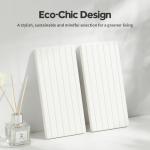 Razborci 2PCS Water Absorbing Stone Drying Tray Mat For Bathroom Sink & Kitchen Counter Faucet Organizer Decor, Quick Dry Dish Soap Dispenser Sponge Holder, Vanity Sink Caddy Bar Coaster,White-8"*3.8"