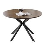 ALBAD 46.4" Round Dining Table, Mid Century Modern Round Dining Room Table for 4-6 with Metal Legs, Easy Assembly Coffee Table, Space-Saving Design for Kitchen and Dining Room