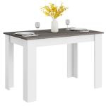 Giantex Wooden Dining Table, Modern Kitchen Table for 4, Rectangular Dinner Table for Kitchen, Dining Room, Living Room, Home Dinette Furniture, 47" L x 28" W x 30" H, (White & Dark Gray)