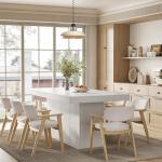 ZORPLIX Dining Table for 6-8 People, 78" Large Dining Room Table with Storage Cabinet, Rectangular Kitchen Table, Dinner Table for Kitchen, Dining Room, Living Room