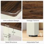 Tribesigns Farmhouse Kitchen Table Set for 4-6, 55-Inch Wooden Dining Table with 2 Benches, Space Saving 3 Pieces Heavy Duty Dinette for Dining Room, Kitchen, Small Space