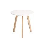 CangLong Modern Round End Side Kitchen Living Leisure Pedestal Wooden Coffee White Dining Room Home Furniture Table for Use in Bedroom