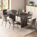 YITAHOME 70.8" Large Farmhouse Dining Table for 6 to 8 People, Rustic Style Wood Dinner Table, Rectangular Dining Table for Kitchen, Dining Room & Living Room