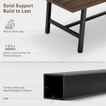 GarveeHome Industrial Dining Table for 6-8 People, 70.87" Long Wooden Kitchen Table with Sturdy Metal Frame & Rustic Brown Finish (Brown, 70.87" Long)