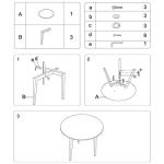 CangLong Modern Round End Side Kitchen Living Leisure Pedestal Wooden Coffee White Dining Room Home Furniture Table for Use in Bedroom