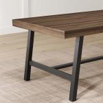 GarveeHome Industrial Dining Table for 6-8 People, 70.87" Long Wooden Kitchen Table with Sturdy Metal Frame & Rustic Brown Finish (Brown, 70.87" Long)