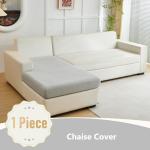 Yoovat Magic Sofa Covers Magic Sofa Couch Covers 2024 New Wear-Resistant Universal Sofa Cover Stretch for Sectional Slipcovers (Texture-Light Gray,Chaise Cover)