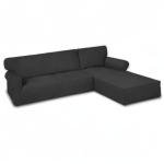PureFit Super Stretch Sectional Couch Covers - 2 pcs Spandex Non Slip, with Elastic Bottom for L Shape Sectional Sofa Couches, Great for Kids & Pets (3 Seat Sofa + 3 Seat Chaise, Dark Gray)