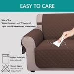 U-NICE HOME Large Sofa Cover Reversible Couch Cover for Dogs with Elastic Straps Water Resistant Furniture Protector for Pets Couch Cover for 4 Cushion Couch (Oversized Sofa, Coffee/Beige)