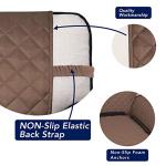 PureFit Reversible Quilted Sofa Cover, Water Resistant Slipcover Furniture Protector, Washable Couch Cover with Non Slip Foam and Elastic Straps for Kids, Dogs, Pets (Large, Brown/Beige)