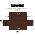 U-NICE HOME Large Sofa Cover Reversible Couch Cover for Dogs with Elastic Straps Water Resistant Furniture Protector for Pets Couch Cover for 4 Cushion Couch (Oversized Sofa, Coffee/Beige)
