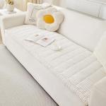 Awjcsv Couch Cover for Dogs Washable, Fuzzy Pet Couch Covers for 3 Cushion Sofa Pet Friendly, Non Slip Sofa Cover (White, 27.6" x 70.9")