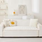 Awjcsv Couch Cover for Dogs Washable, Fuzzy Pet Couch Covers for 3 Cushion Sofa Pet Friendly, Non Slip Sofa Cover (White, 27.6" x 70.9")