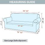 LURKA Stretch Sofa Slipcovers Couch Covers for 3 Cushion Couch Sofa Pet Friendly Non Slip Sofa Cover Washable Furniture Protector with Elastic Bottom (Large, Black)