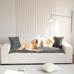 Gumfolk Non Slip Fuzzy Pet Couch Covers for Sofa, Washable Couch Cushion Covers for Large Dogs