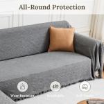 HOMERILLA Sectional Couch Covers 2 Pieces L Shaped Sofa Cover for Sectional Couch L Shape Washable Blanket Furniture Protector for Pets Dogs (Dark Grey, X-Large)