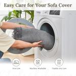 HOMERILLA Sectional Couch Covers 2 Pieces L Shaped Sofa Cover for Sectional Couch L Shape Washable Blanket Furniture Protector for Pets Dogs (Dark Grey, X-Large)