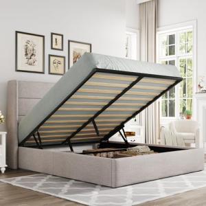 Queen Size Lift Up Storage Bed with Headboard