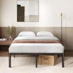 ZINUS 16-Inch Queen Metal Platform Bed, Black