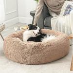 Bedsure Large Calming Donut Dog Bed, Anti-Slip