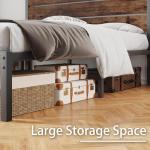 Queen Bed Frame with Headboard and Under Bed Storage
