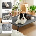Bedsure Large Outdoor Elevated Dog Bed - Grey