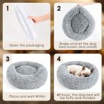 Cozy Round Donut Pet Bed for Small Dogs and Cats