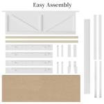 Yaheetech White Rubber Wood Platform Bed Frame