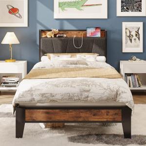 LIKIMIO Twin XL Bed Frame with Storage & Charging