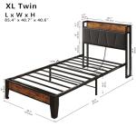 LIKIMIO Twin XL Bed Frame with Storage & Charging