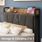 LIKIMIO Twin XL Bed Frame with Storage & Charging