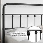 Classic Queen Metal Bed Frame with Iron Headboard