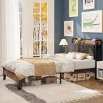 LIKIMIO Twin XL Bed Frame with Storage & Charging