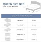 Sasttie 7-Piece Queen Grey Bedding Set