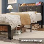 LIKIMIO Twin XL Bed Frame with Storage & Charging