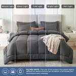 Sasttie 7-Piece Queen Grey Bedding Set