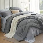Bedsure 7-Piece Queen Comforter Set - Grey Reversible