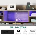 YITAHOME Gray Floating Bed Frame with Charging Station