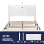 Allewie Velvet Upholstered Full Bed Frame in White