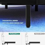 YITAHOME Gray Floating Bed Frame with Charging Station