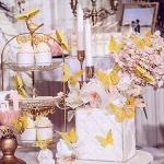 3D Gold Butterfly Wall Decor - 48 Pieces