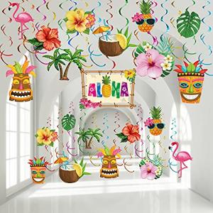 Outus 30-Piece Tropical Luau Party Decor Set