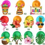 Outus 30-Piece Tropical Luau Party Decor Set