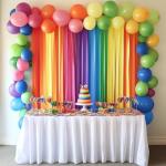 Rainbow Crepe Paper Streamers - 8 Rolls