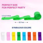 Rainbow Crepe Paper Streamers - 8 Rolls