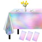 Childom 3 Pack Iridescent Disposable Tablecloths